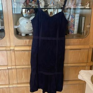 ALICE +OLIVIA NAVY MID DRESS